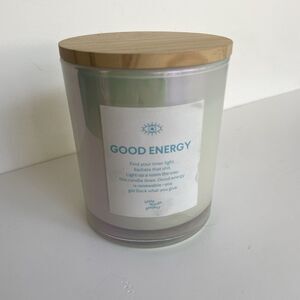 Little Words Project “Good Energy” Sage & Sea Salt Scented Soy Wax Irridescent